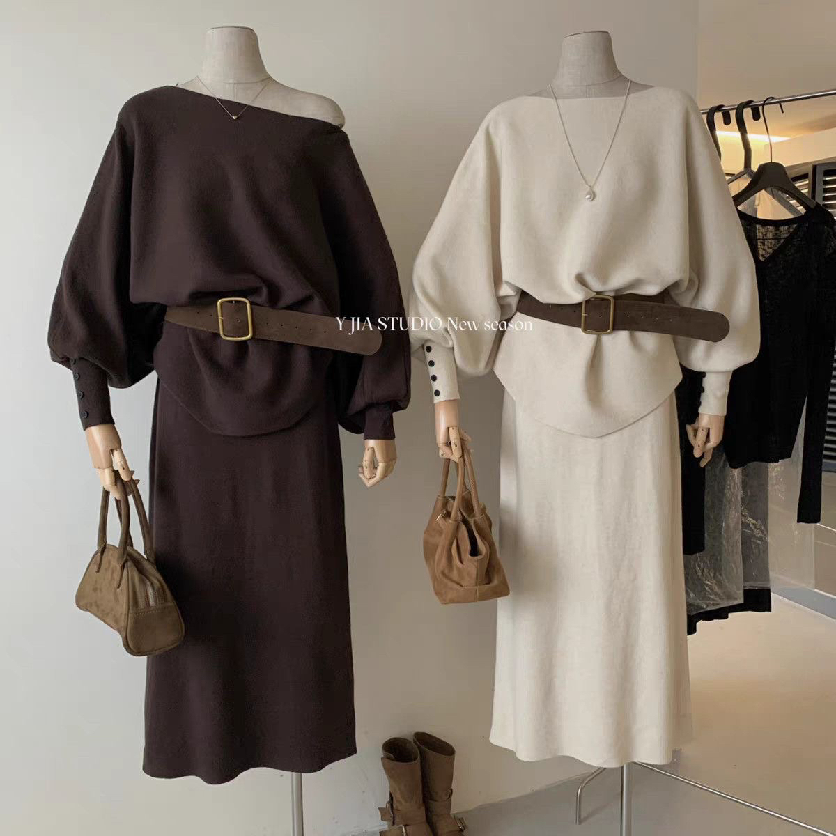 柚袖女装619-719百搭针织套装、上衣单品