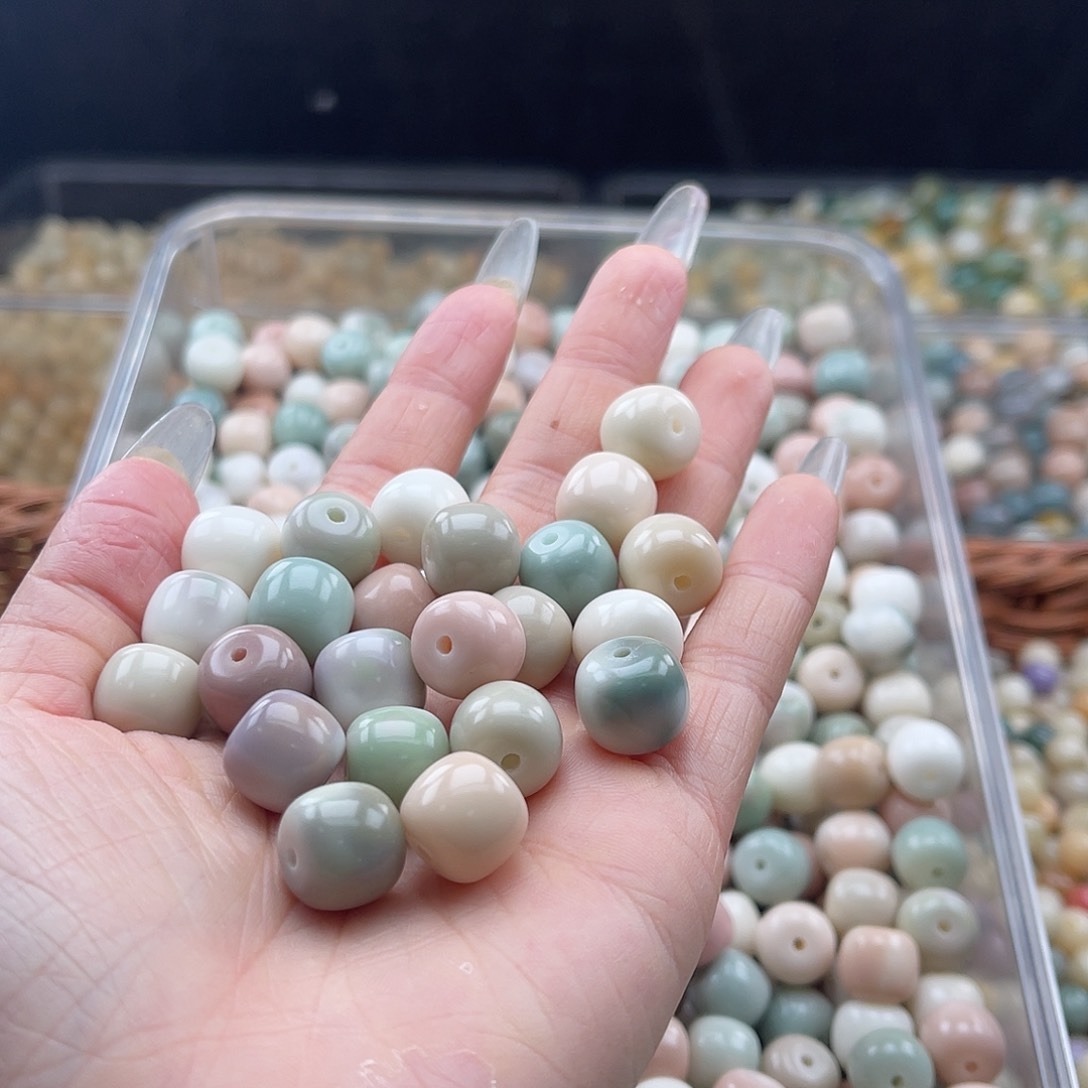 白玉菩提吊坠E****yc12mm/50+10颗