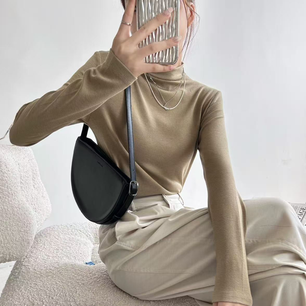 【海南简爱】修身显瘦内搭打底衫T恤1539橄榄绿