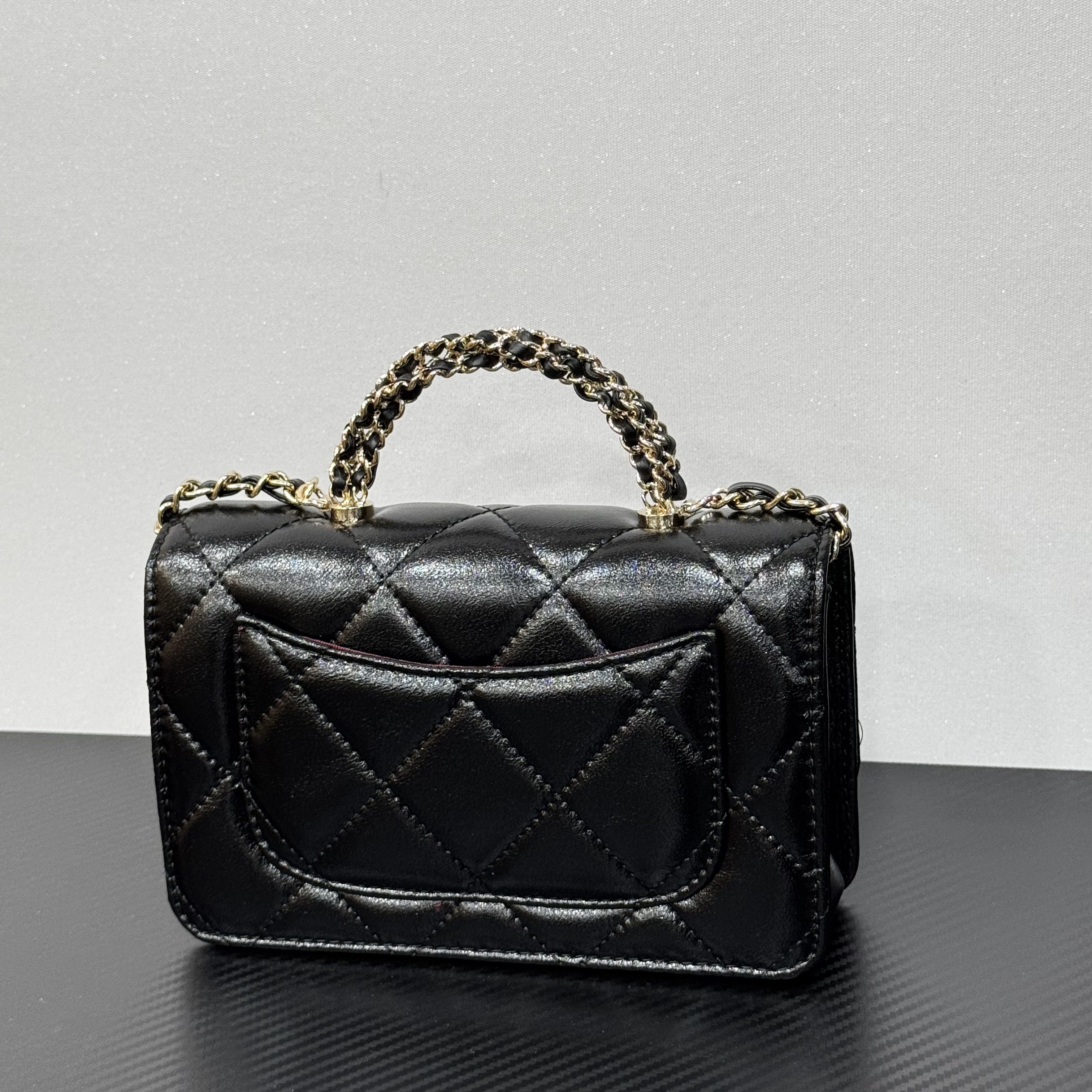 手工真皮包-6828-手提麻花-香-黑