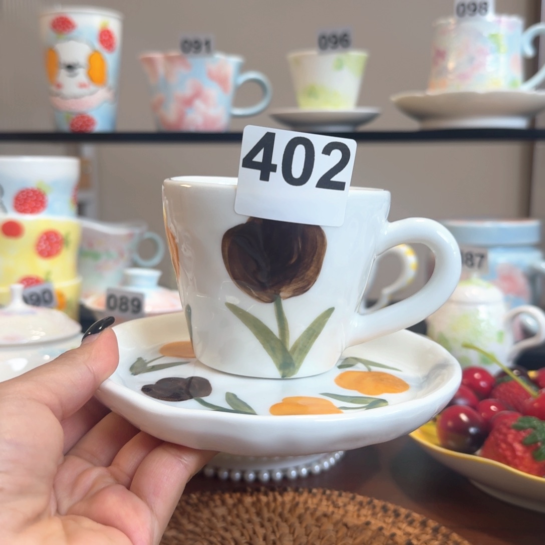 摆件陶景德镇手作陶瓷餐具杯碟