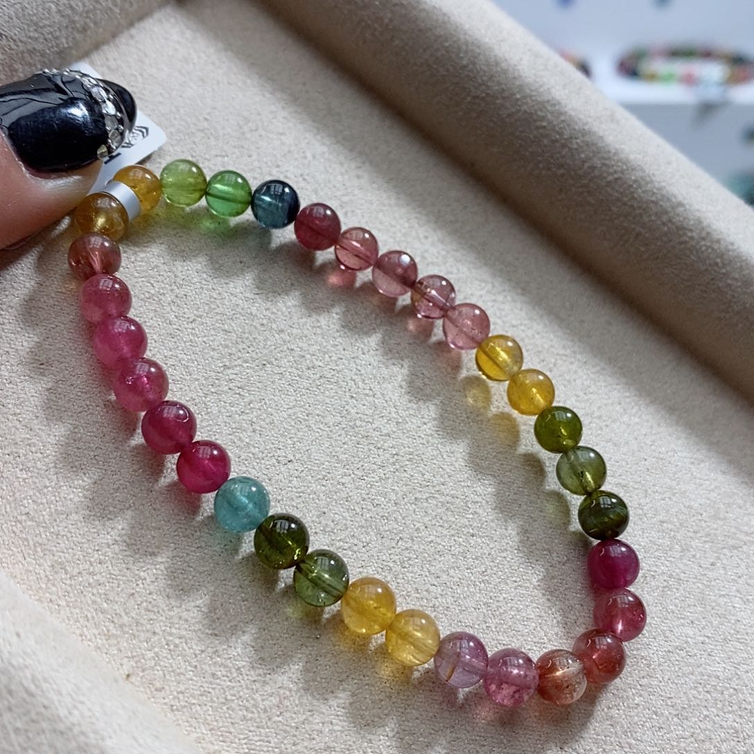 碧玺手链未镶嵌多样性发一条