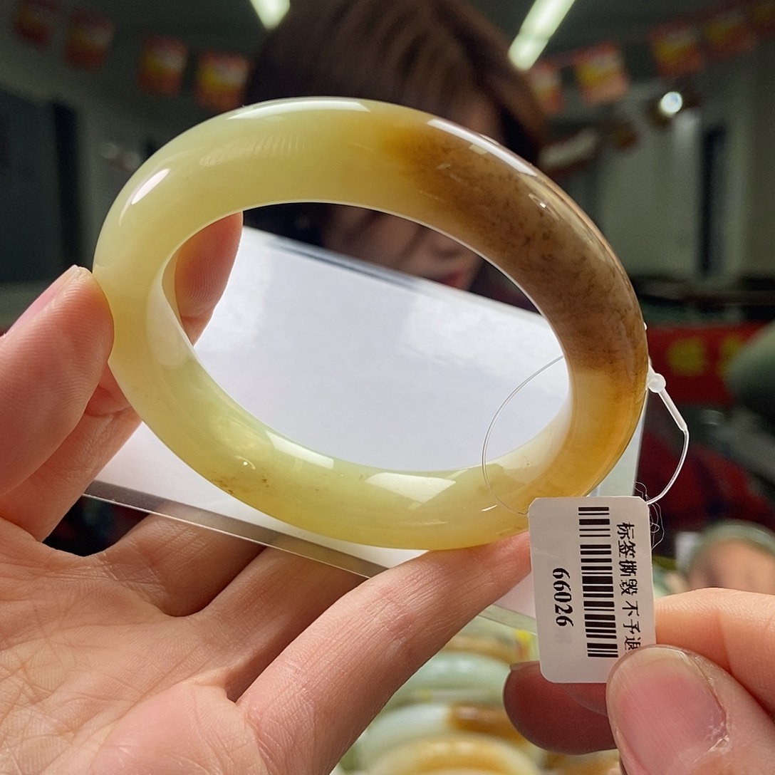 和田玉手镯未镶嵌52.5