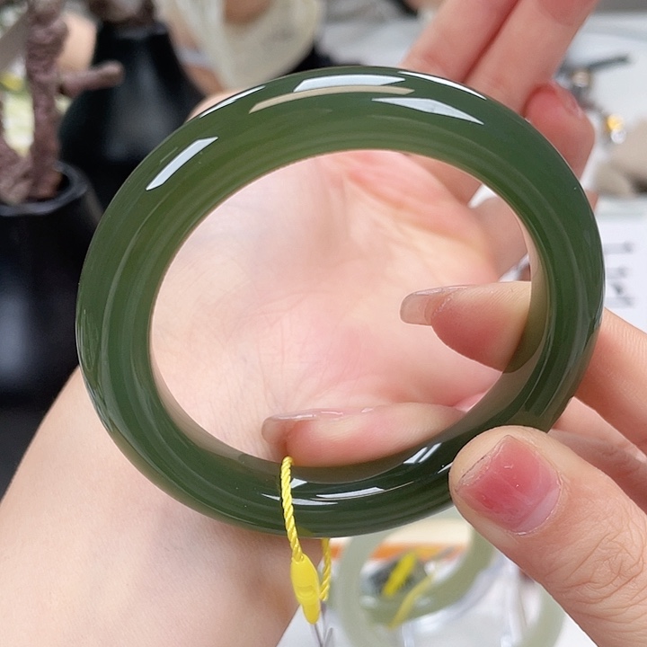 和田玉手镯5455未镶嵌