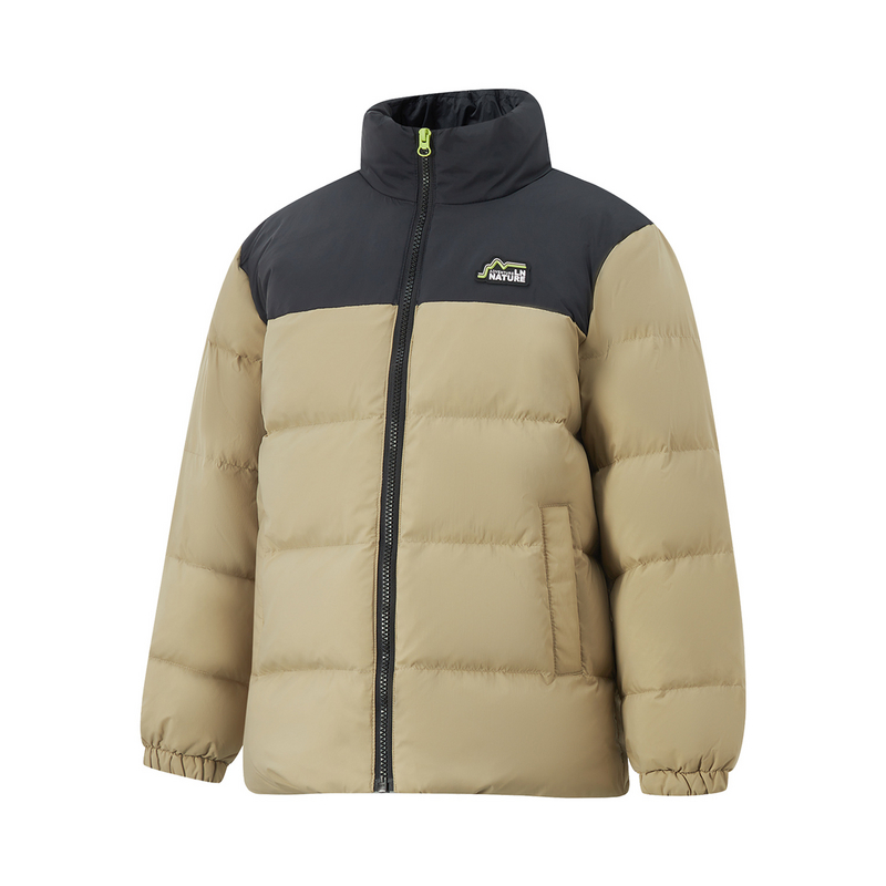 李宁男大童冬季户外系列短款时尚保暖羽绒服YYMU173-B品