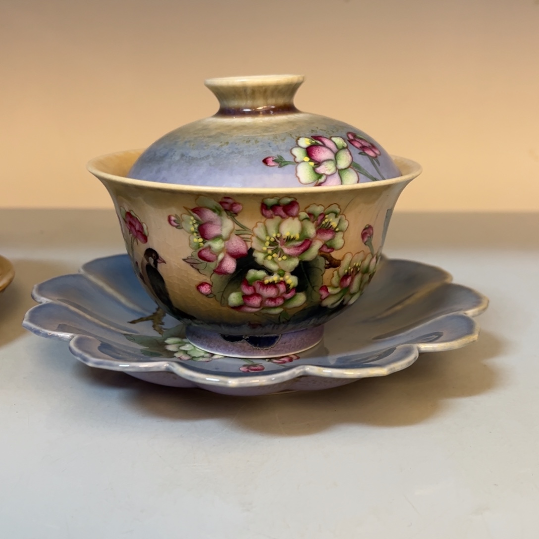 杯柴烧手工手绘陶瓷