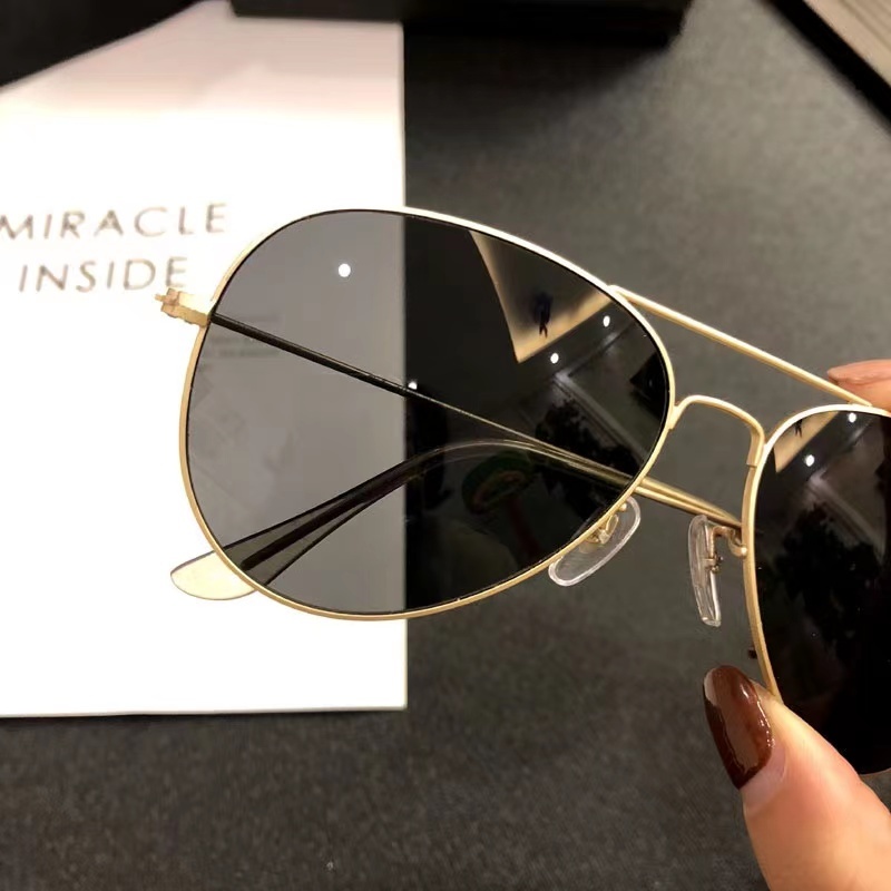 新款时尚无框高清驾驶墨镜男女司机开车钓鱼金边太阳镜