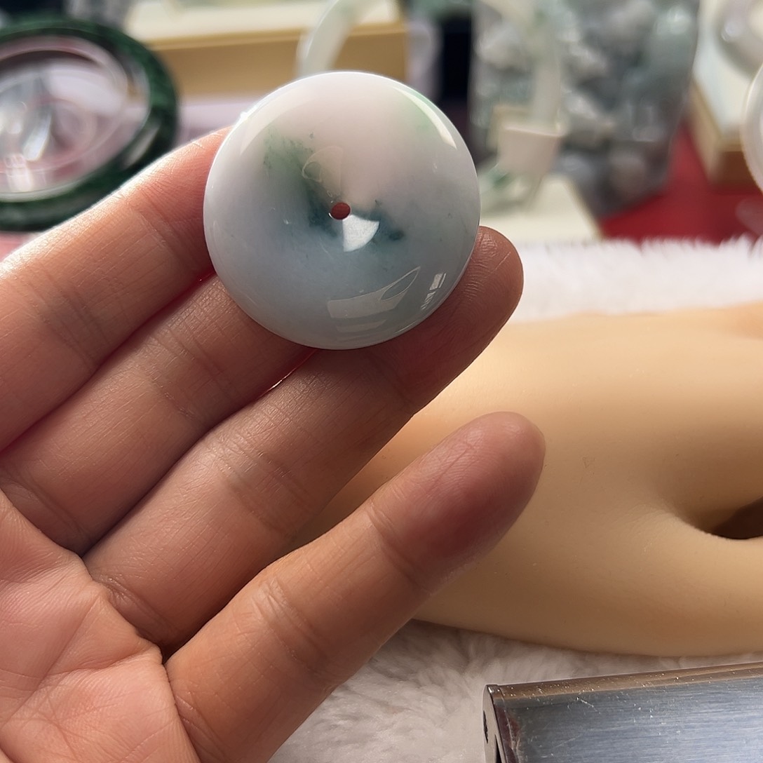 颈饰未镶嵌翡翠缅甸天然A货翡翠平安扣