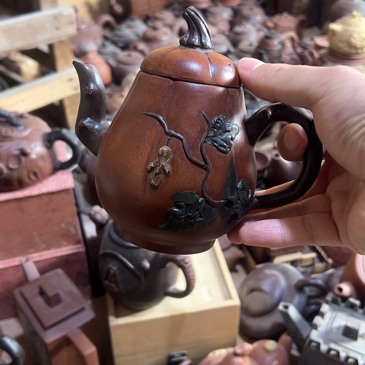 紫砂茶壶山***人原矿紫砂壶