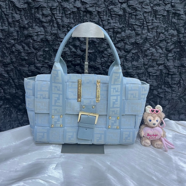95新 FENDI/芬迪 芬迪FENDI 蓝色手提包