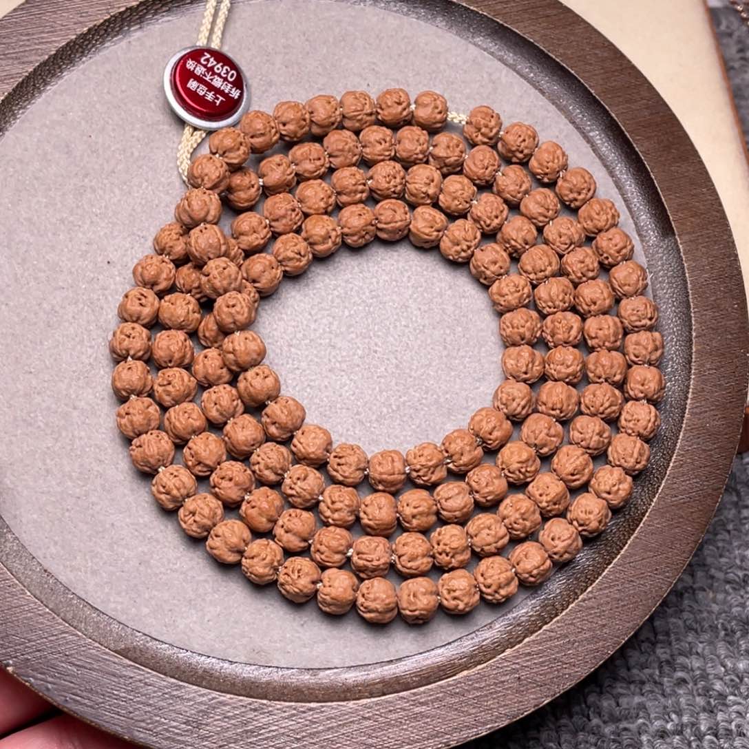 手串金刚菩提浮****^梅朵头货佛手108