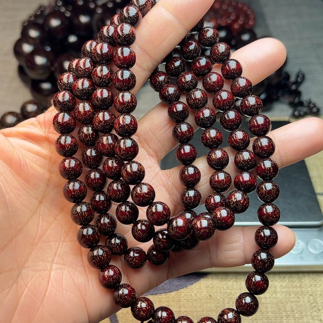 檀香紫檀（小叶紫檀）0.8 108颗 爆星