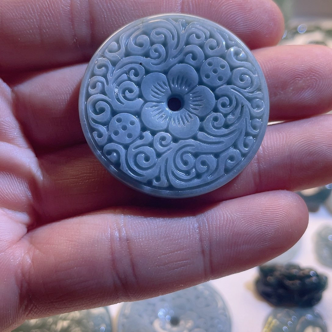 翡翠颈饰未镶嵌复古扣