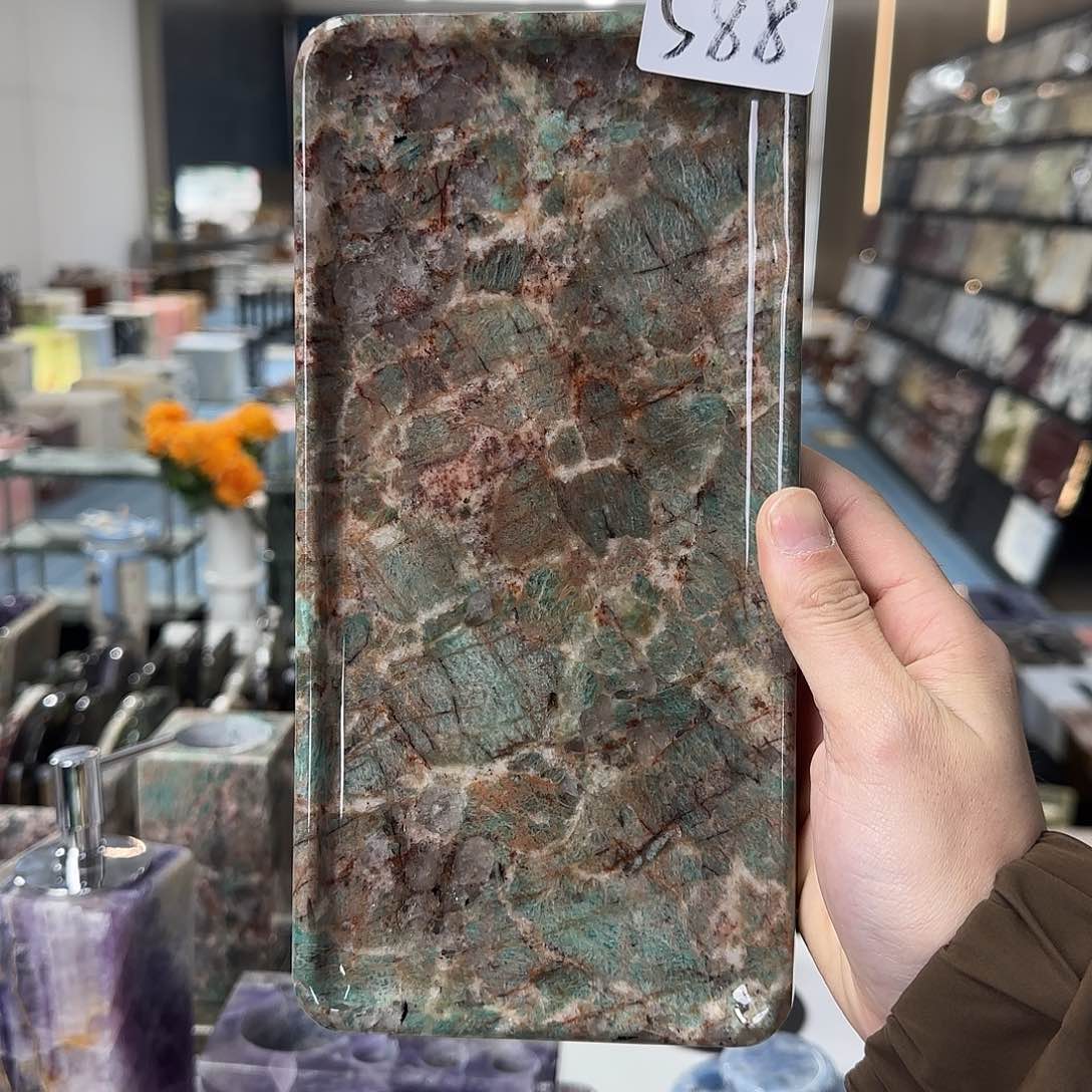 石材588 亚马逊绿长方盘12*24