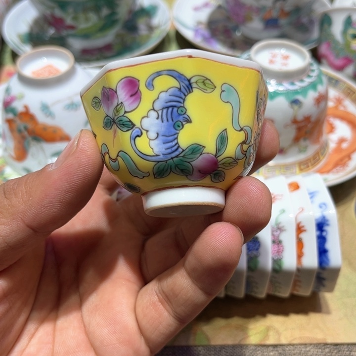 纯手绘精品盖碗杯