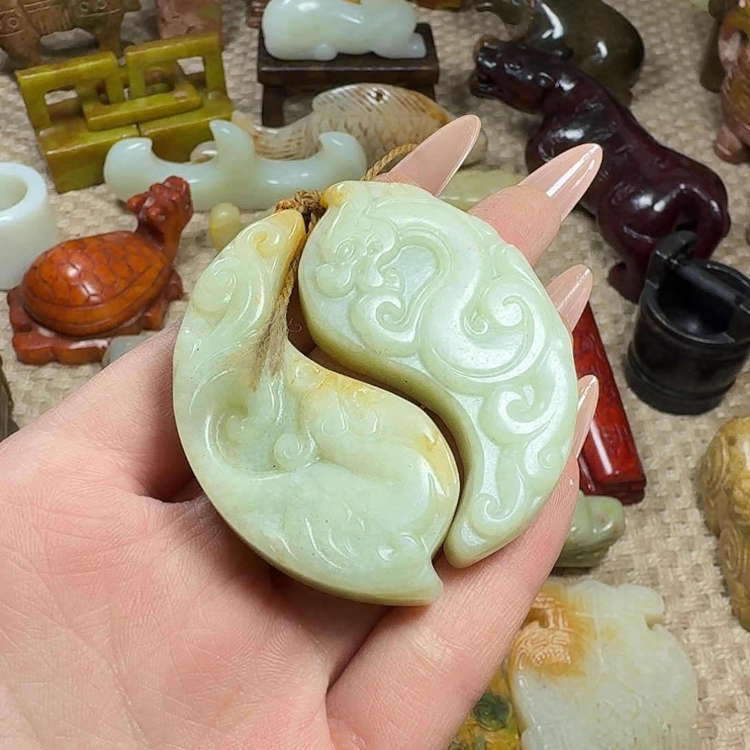 白玉菩提吊坠挂件