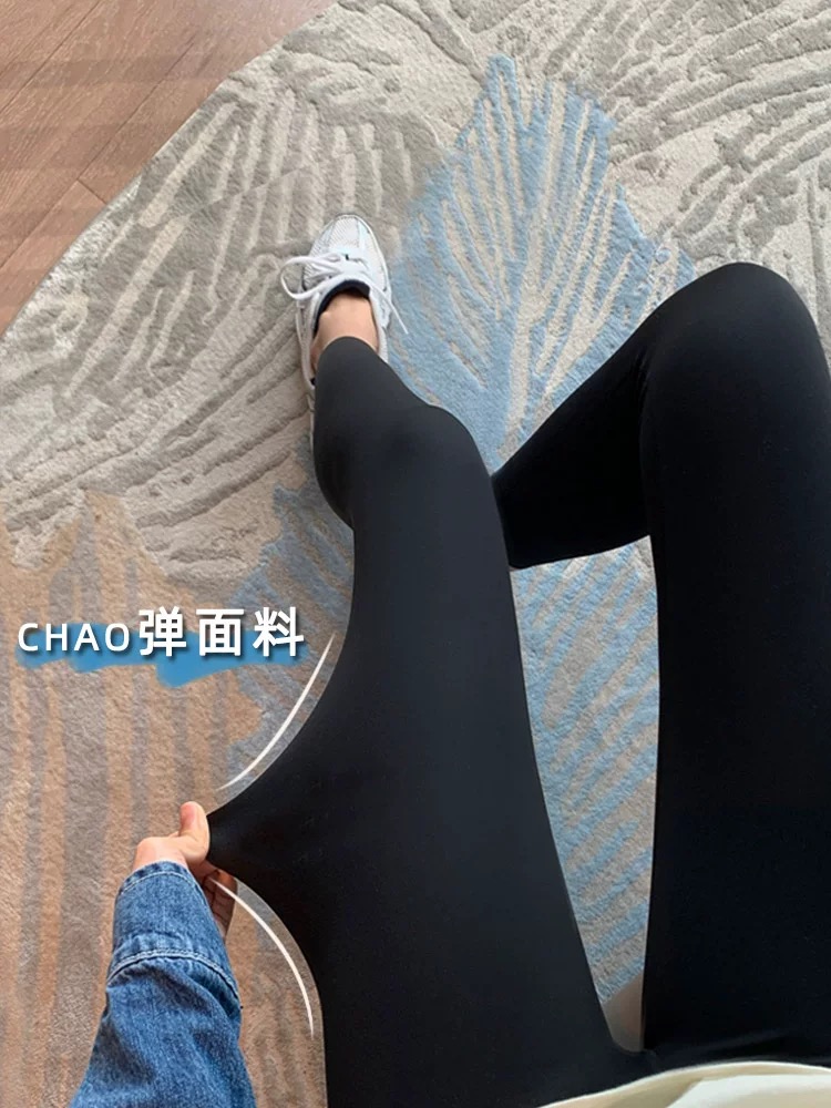 玲姐定制-高腰鲨鱼裤口袋款收腰提臀秋冬加绒芭比小鹿裤381514