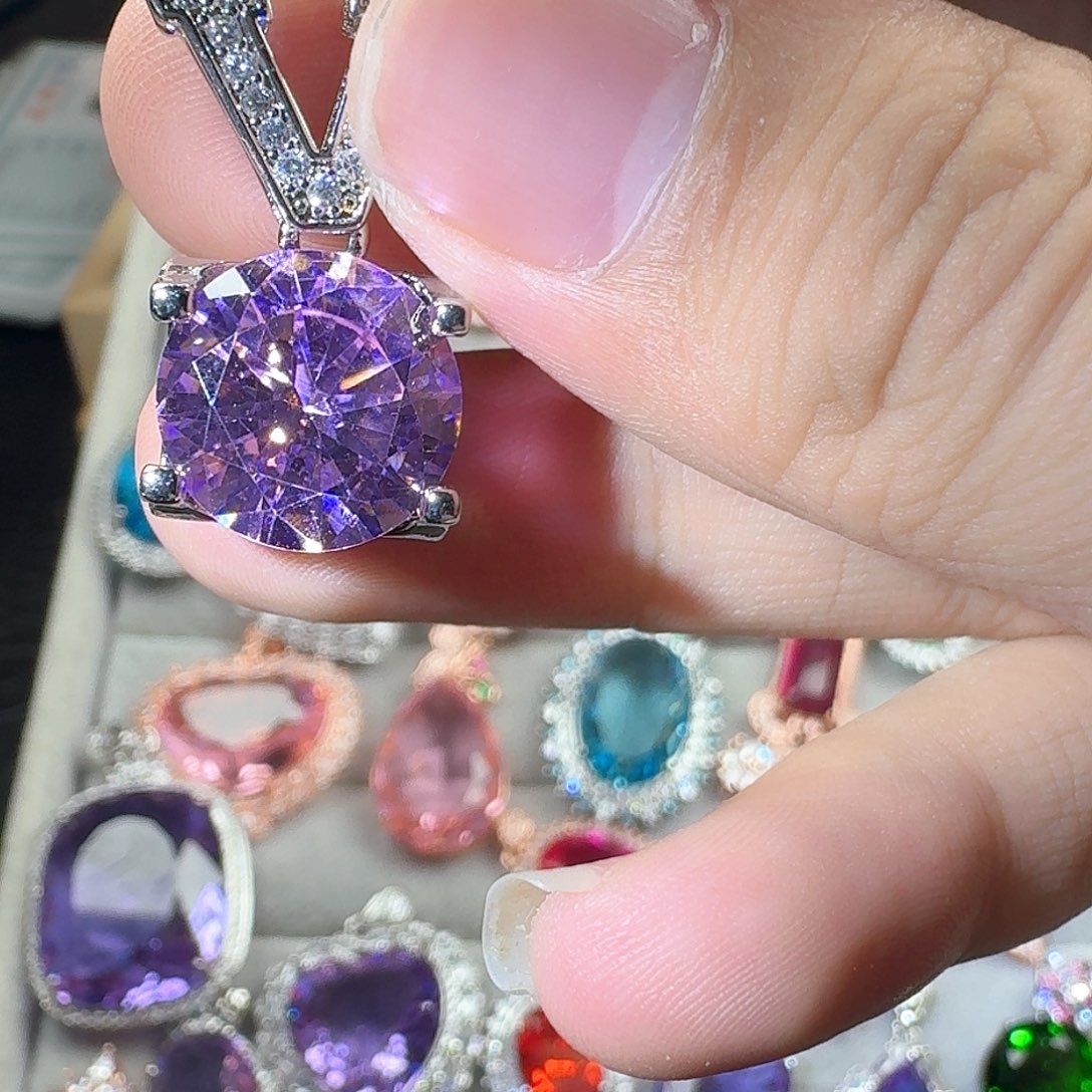 托帕石耳饰银S925镶嵌