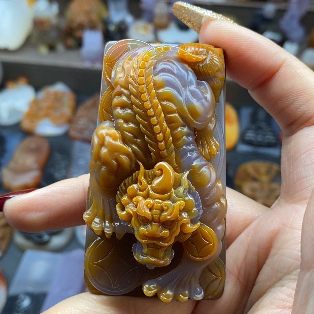 玛瑙/玉髓吊坠(不含链)未镶嵌