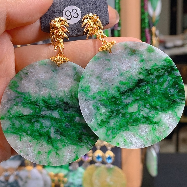 翡翠未镶嵌耳饰翡翠