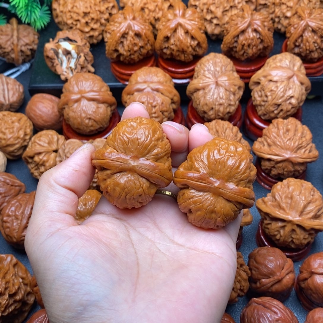 文玩核桃把件44平谷元宝