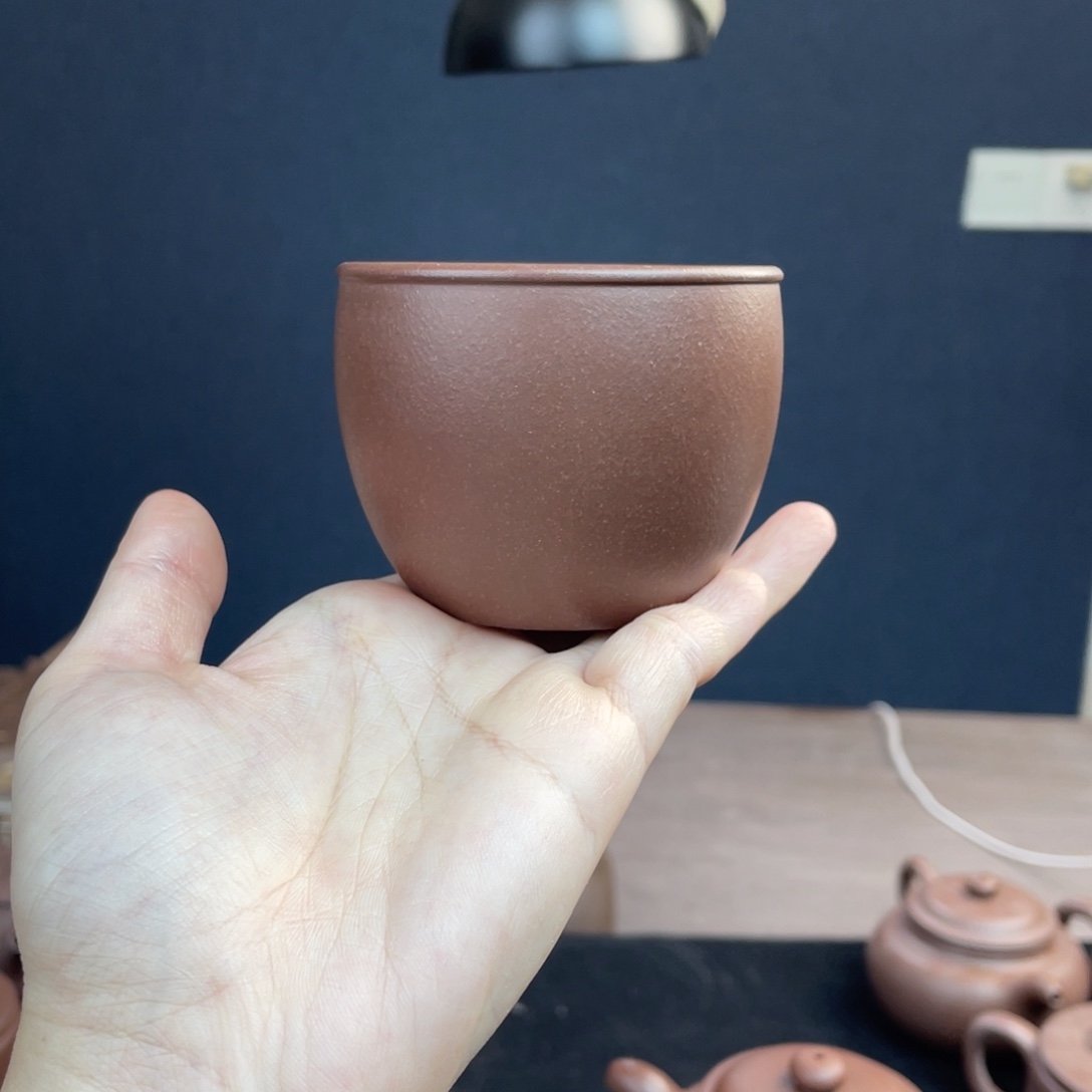 紫砂茶壶原矿主人杯紫泥150cc