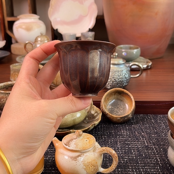 紫金莲花杯主人杯茶杯