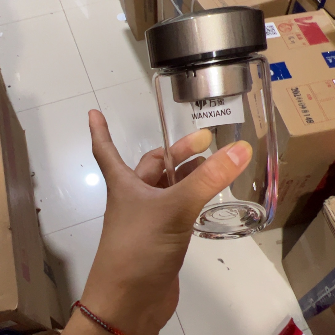 万象时空知了u402单层烫手玻璃杯380玻璃杯➕杯套