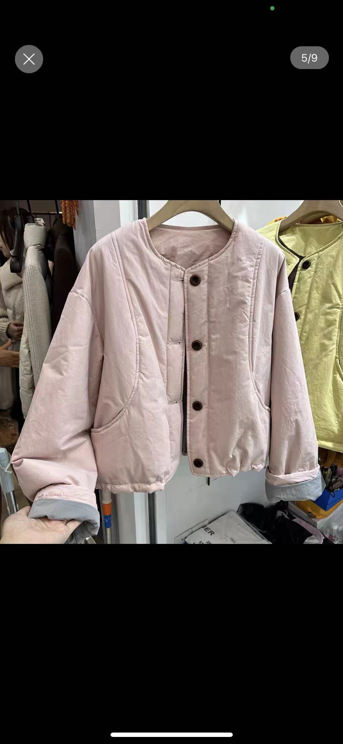 15-女常规短款圆领保暖棉服棉衣时尚加厚短外套加绒