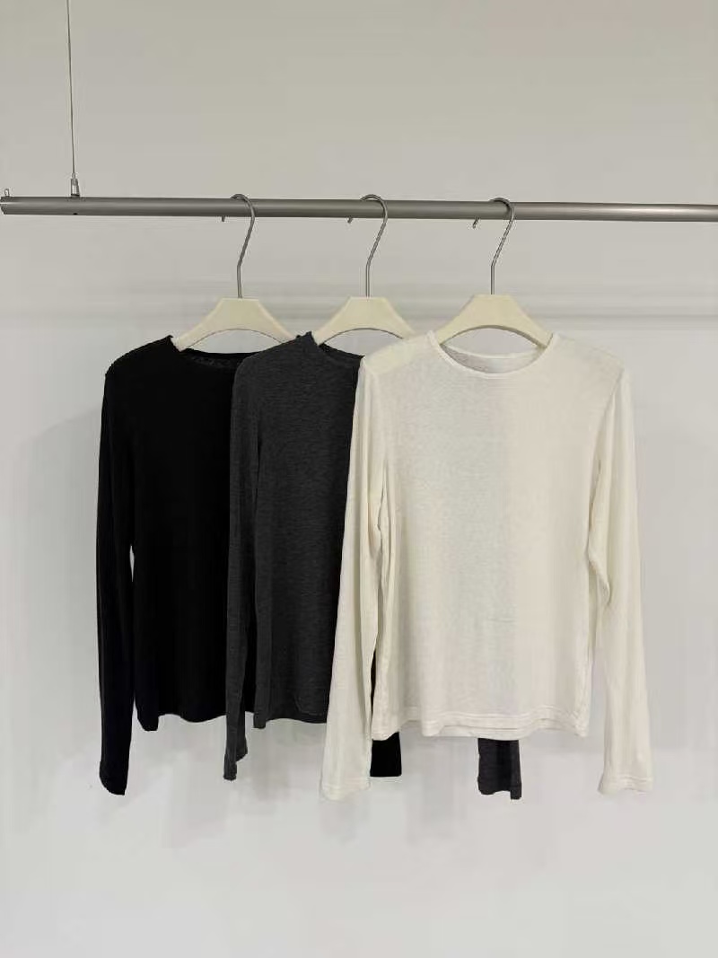 chalan  冬款小圆领净色打底衫H25Q0221