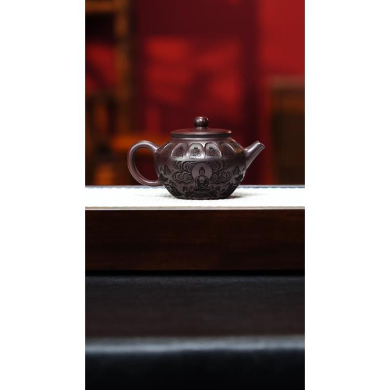 宜兴紫砂 敦煌 龙山古乌泥 吴国政 h192