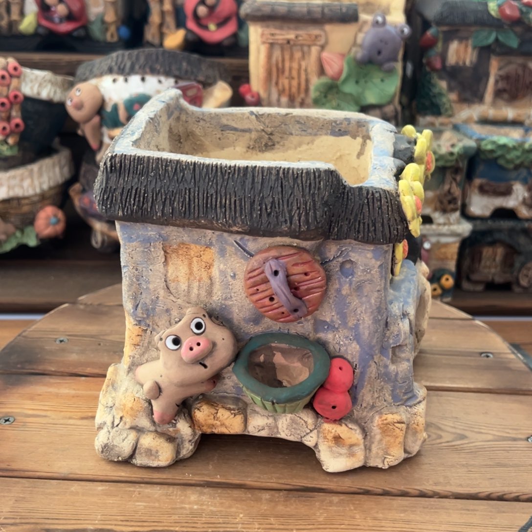 红陶嘻哈多肉花盆