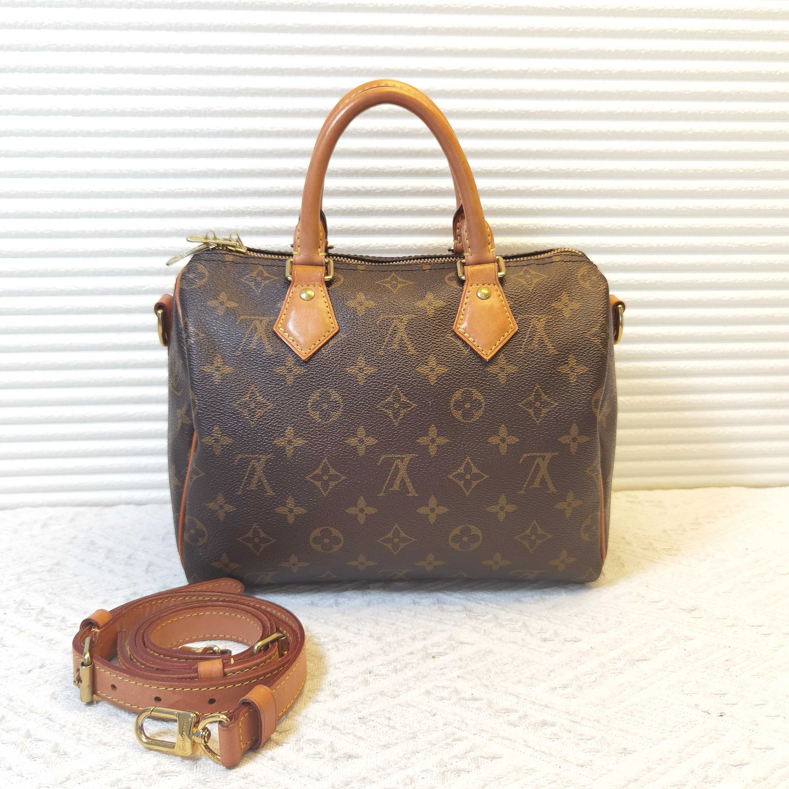 95新 LouisVuitton/路易威登 路易威登speedy25枕头包手提斜挎包