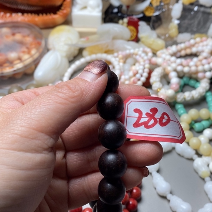 大果紫檀（缅甸花梨）280。1.2红木手串