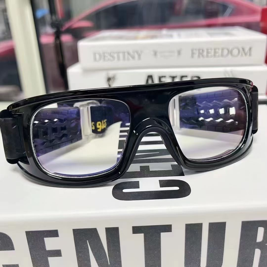 篮球运动护目镜全包半包大框透明黑框个性运动款