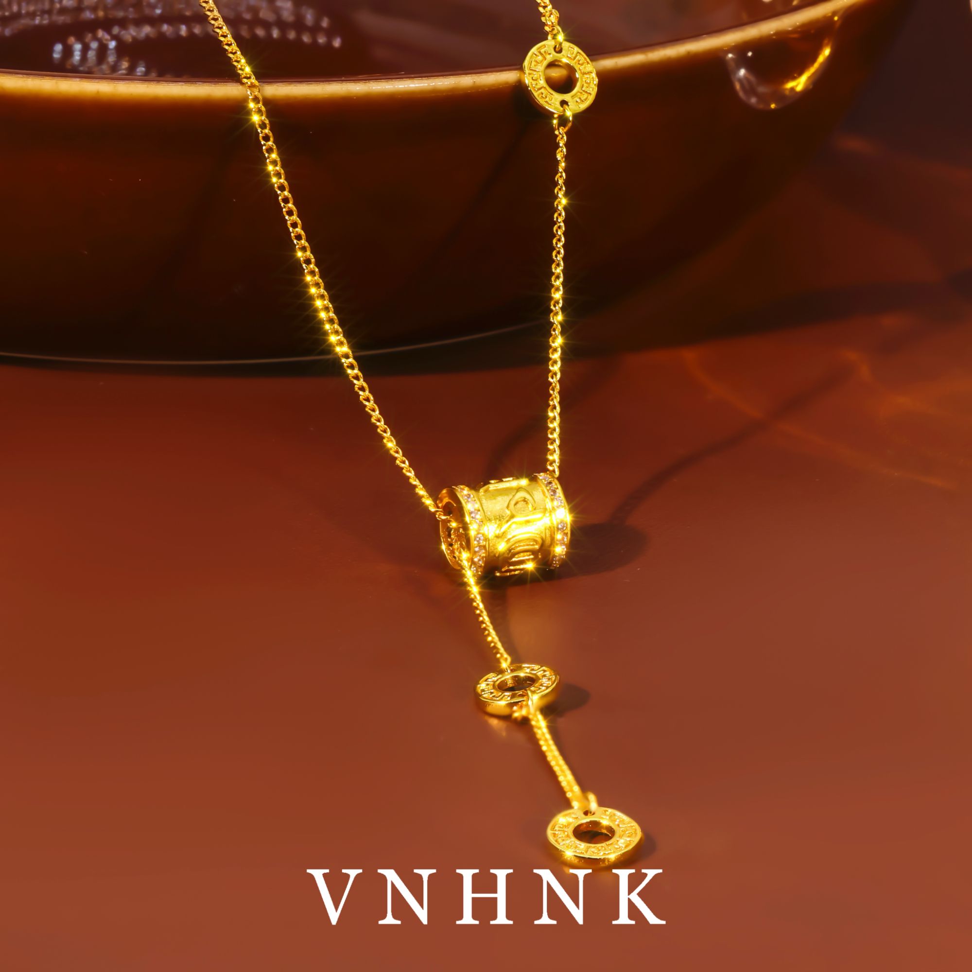 铜合金合成锆石项链 美可儿   N268   金色（47cm） 气质项链预售