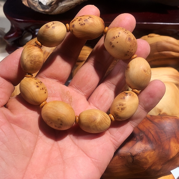 超***思香榧木太行崖柏手串