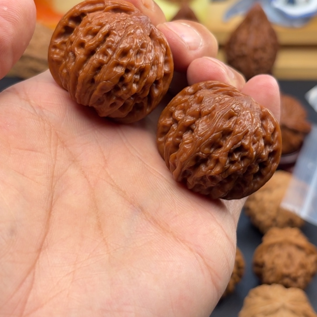 把件文玩核桃39 全品磨盘狮子头文玩核桃