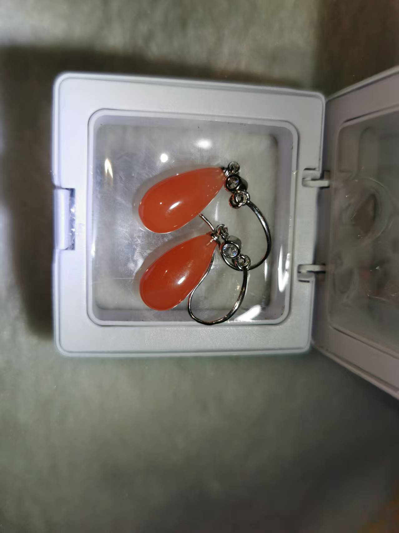 纯天然纯手工南红耳坠