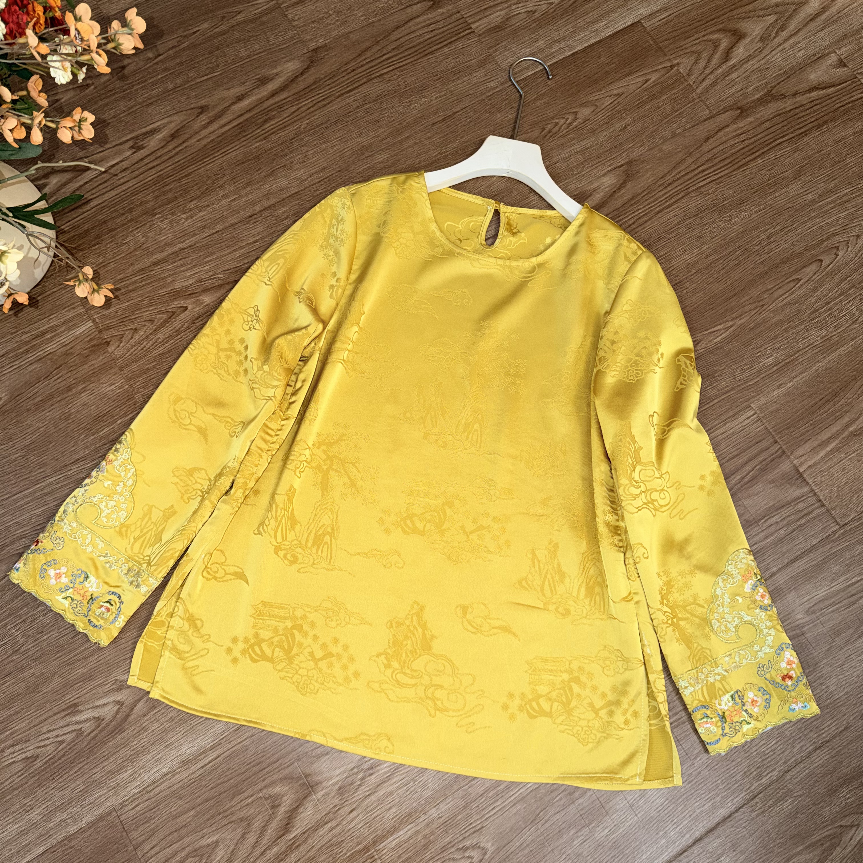 【大季原创】W293春季新中式宽松打底内搭女国风复古女装上衣