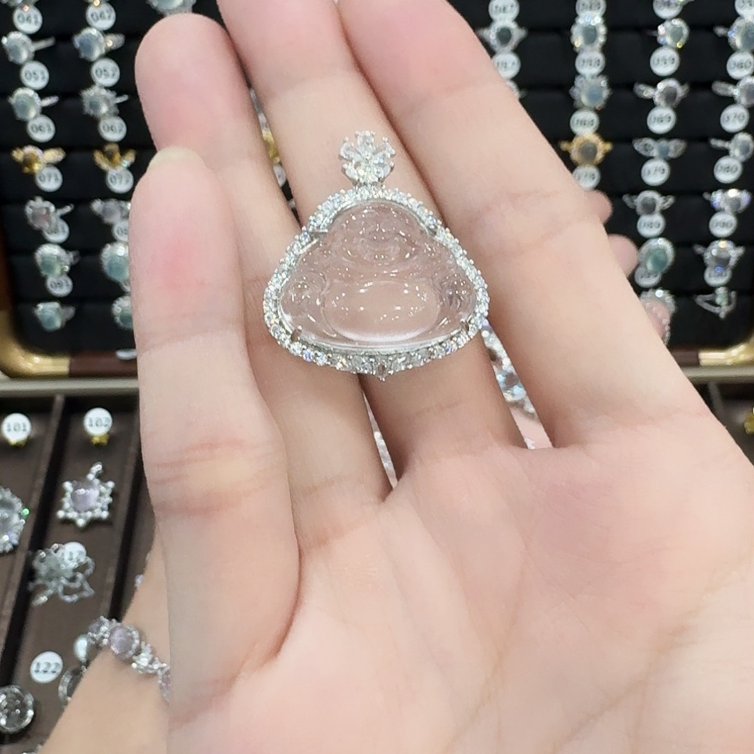 石英质玉颈饰银S925镶嵌(****子