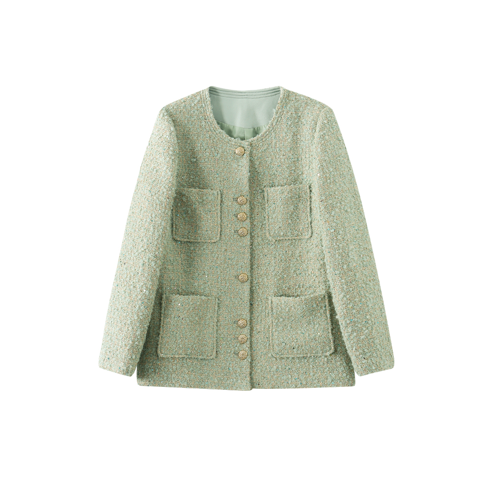 冬季法式优雅香风粗花呢质感时尚设计感外套559591310