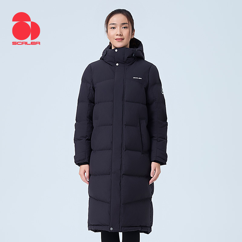 思凯乐情侣长款羽绒服户外防风保暖长款羽绒外套