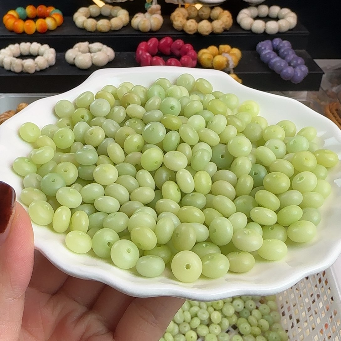 手串菩提根/象牙果微瑕卡9青提算盘300颗