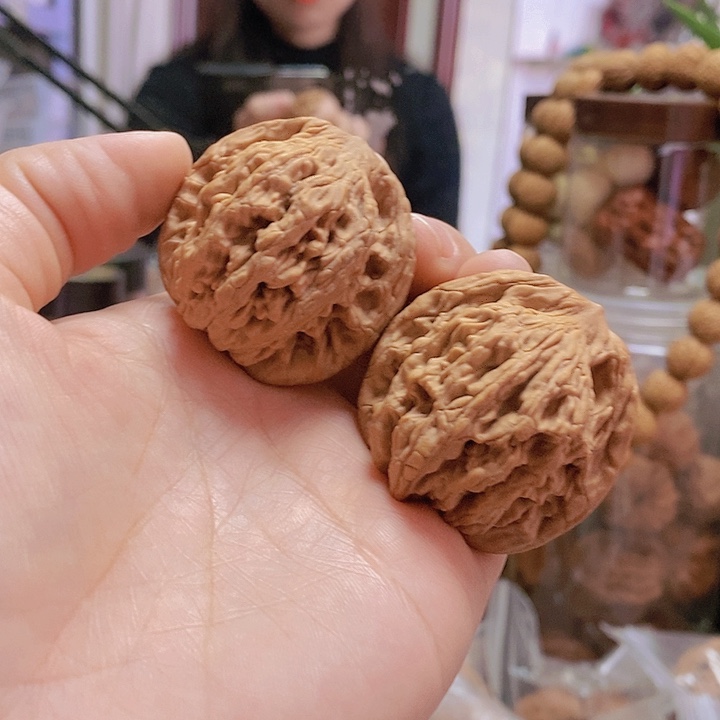 【闪购商品】文玩核桃把件41.5虎头