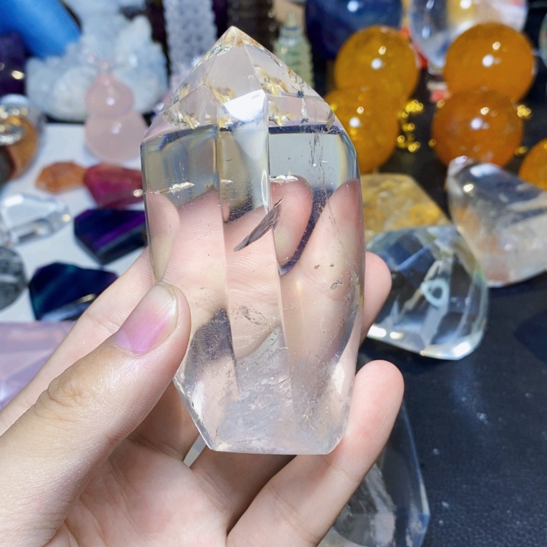 未镶嵌珠宝半成品水晶天然巴西白水晶柱
