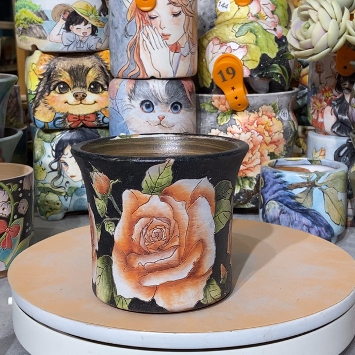 红陶景德镇艺术手绘作品