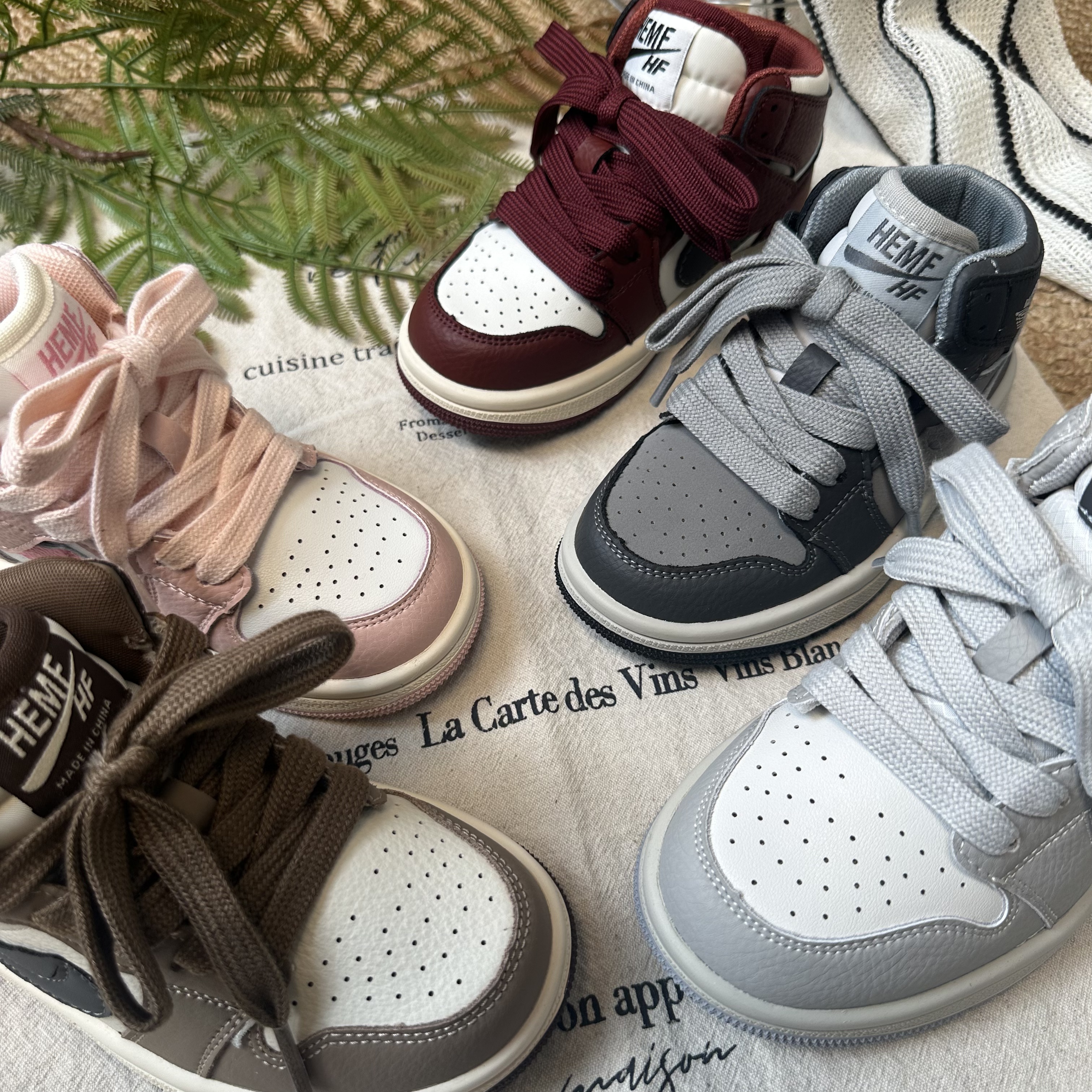 【【秋冬高帮】】TomoKids男女童鞋韩系防滑透气潮流设计百搭板鞋加绒