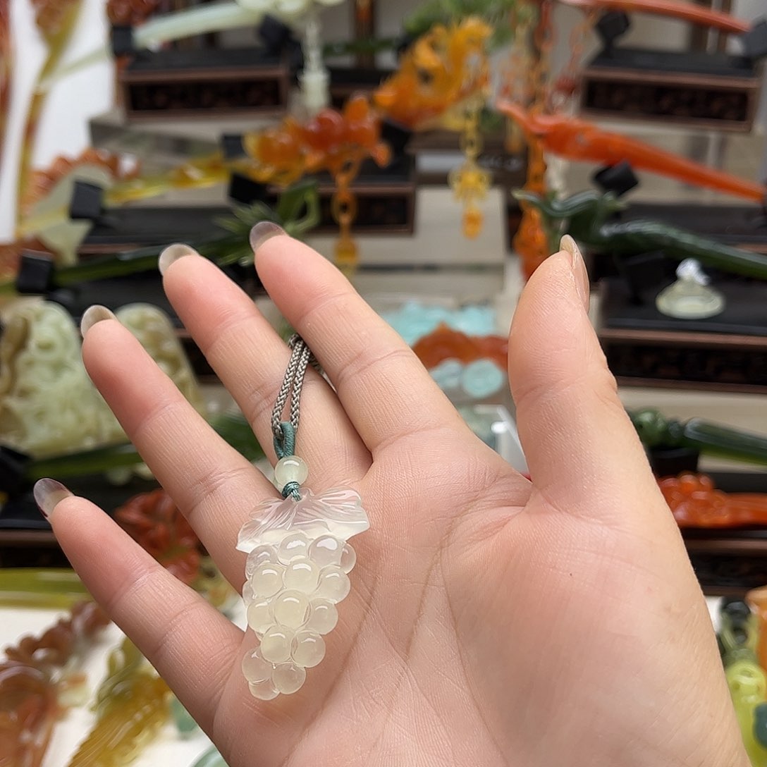 蛇纹石玉岫玉发簪未镶嵌