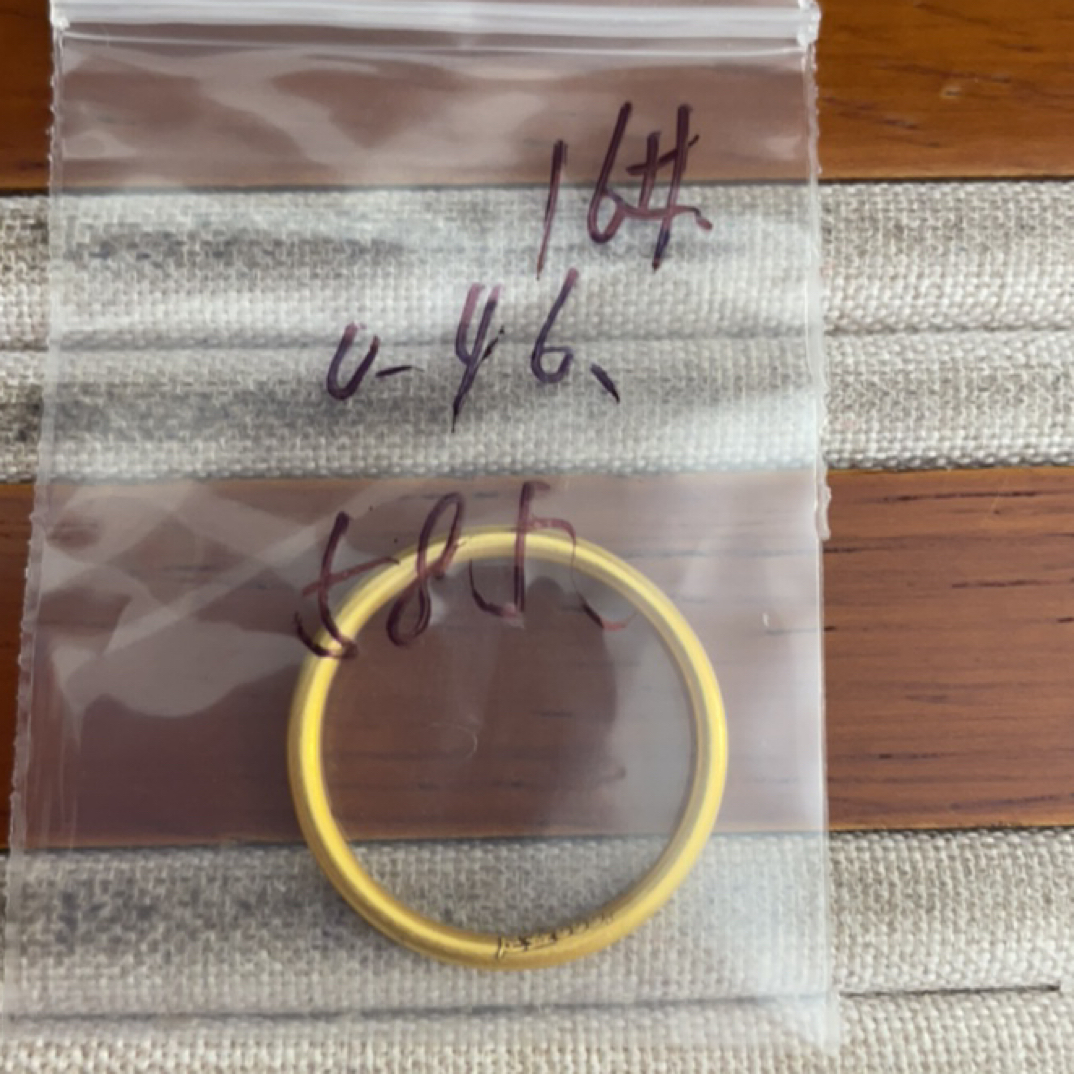 克重0.46 16号 古法素圈戒指 足金999
